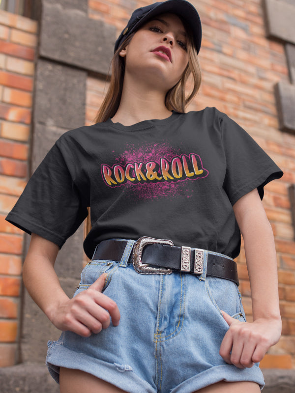 Camiseta zaslie® Rock&Roll Negro