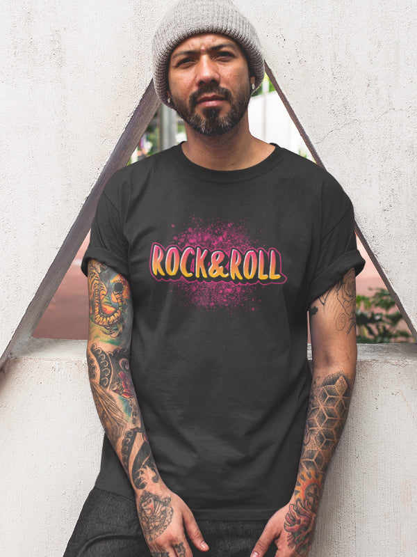 Camiseta zaslie® Rock&Roll Negro