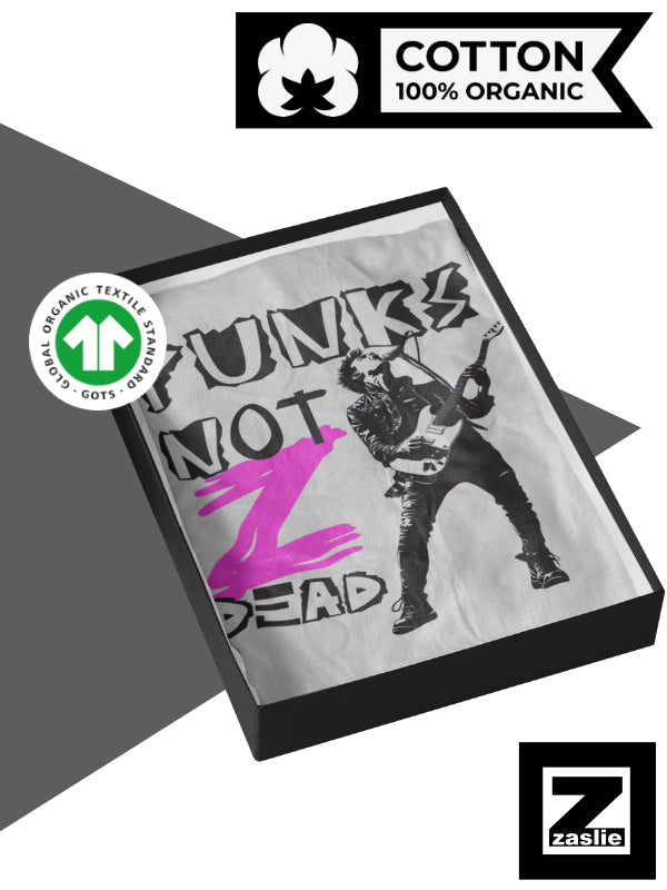 Camiseta zaslie® Punks Not Dead Gris