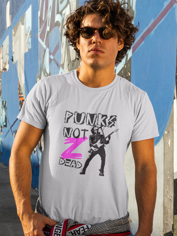 Camiseta zaslie® Punks Not Dead Gris