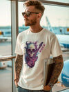 Camiseta zaslie® Skull & Rock Amarillo Crema